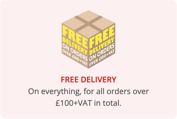 Free Delivery on orders over £100+VAT