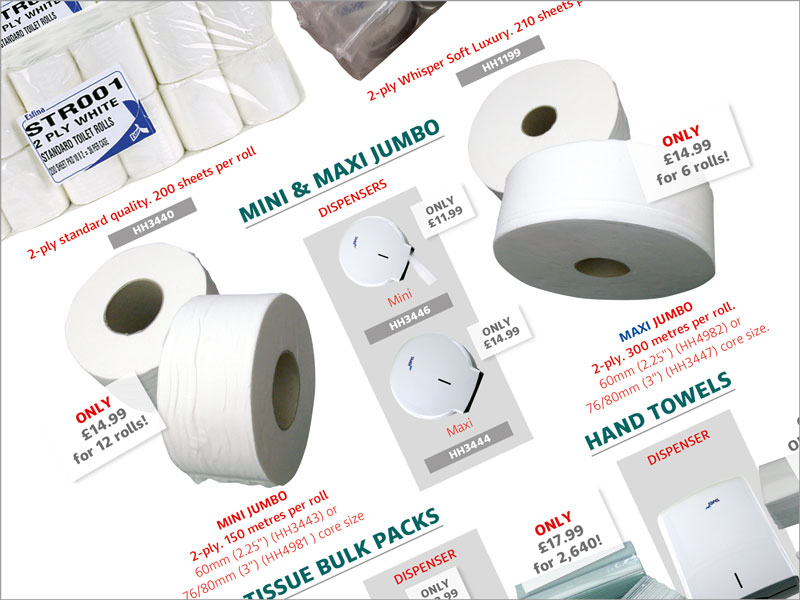Paper Supplies and toilet rolls