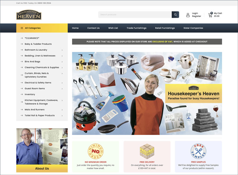 housekeepersheaven.co.uk home page