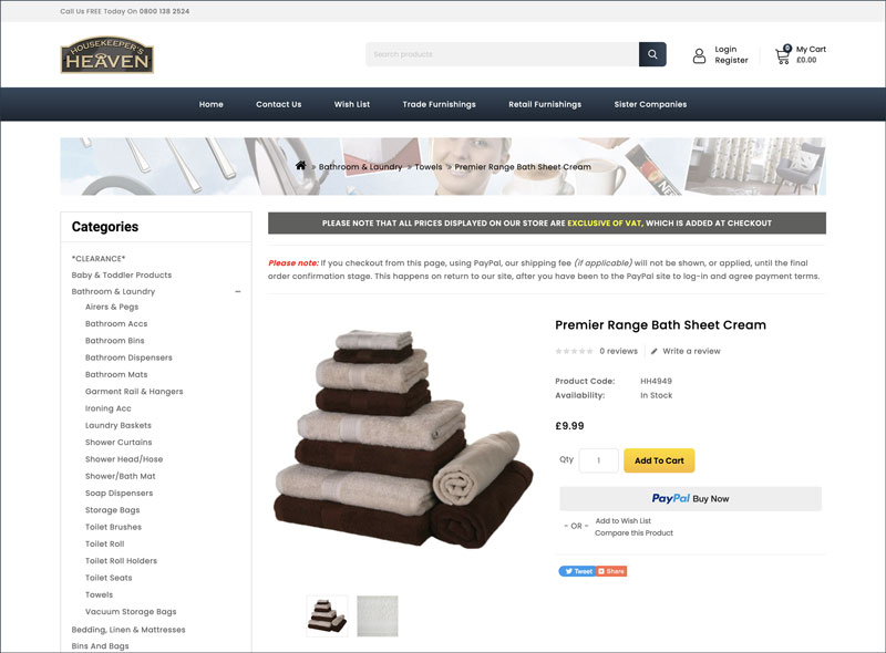 housekeepersheaven.co.uk example product page